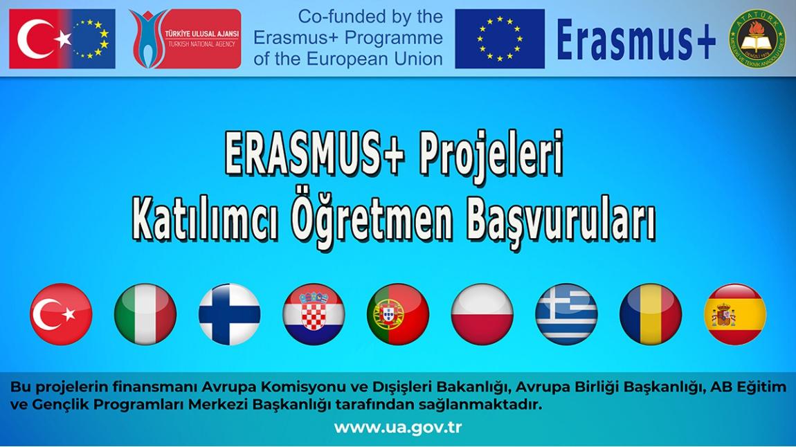 Erasmus+ Projeleri Katılımcı Öğretmen Başvuruları